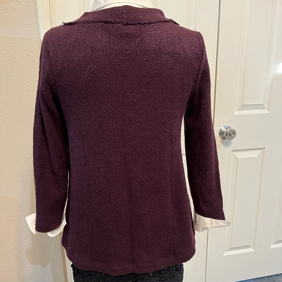 Loft outlet purple pullover tunic sweater. Size small - Picture 4 of 6